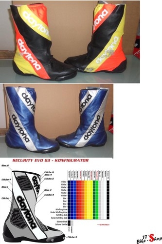 Daytona "Evo Security G3" Racing Boots in own colour choice